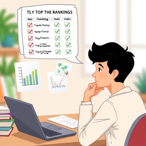 An illustrative image focusing on the advantages of 'Top 7 Rankings' in decision-making. The image d